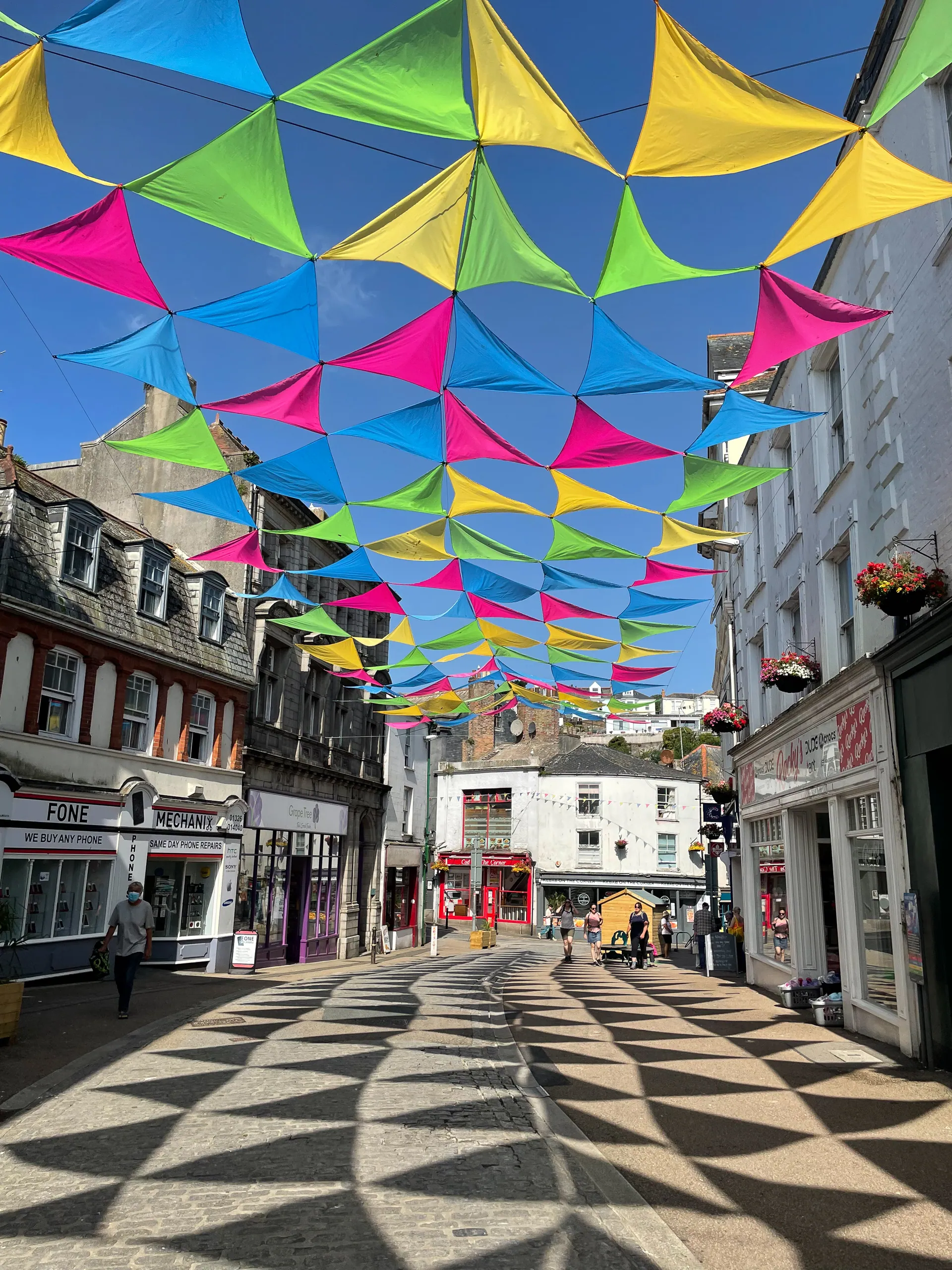 Flags of Falmouth High Street