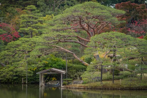 Boat house at Rikugien Park