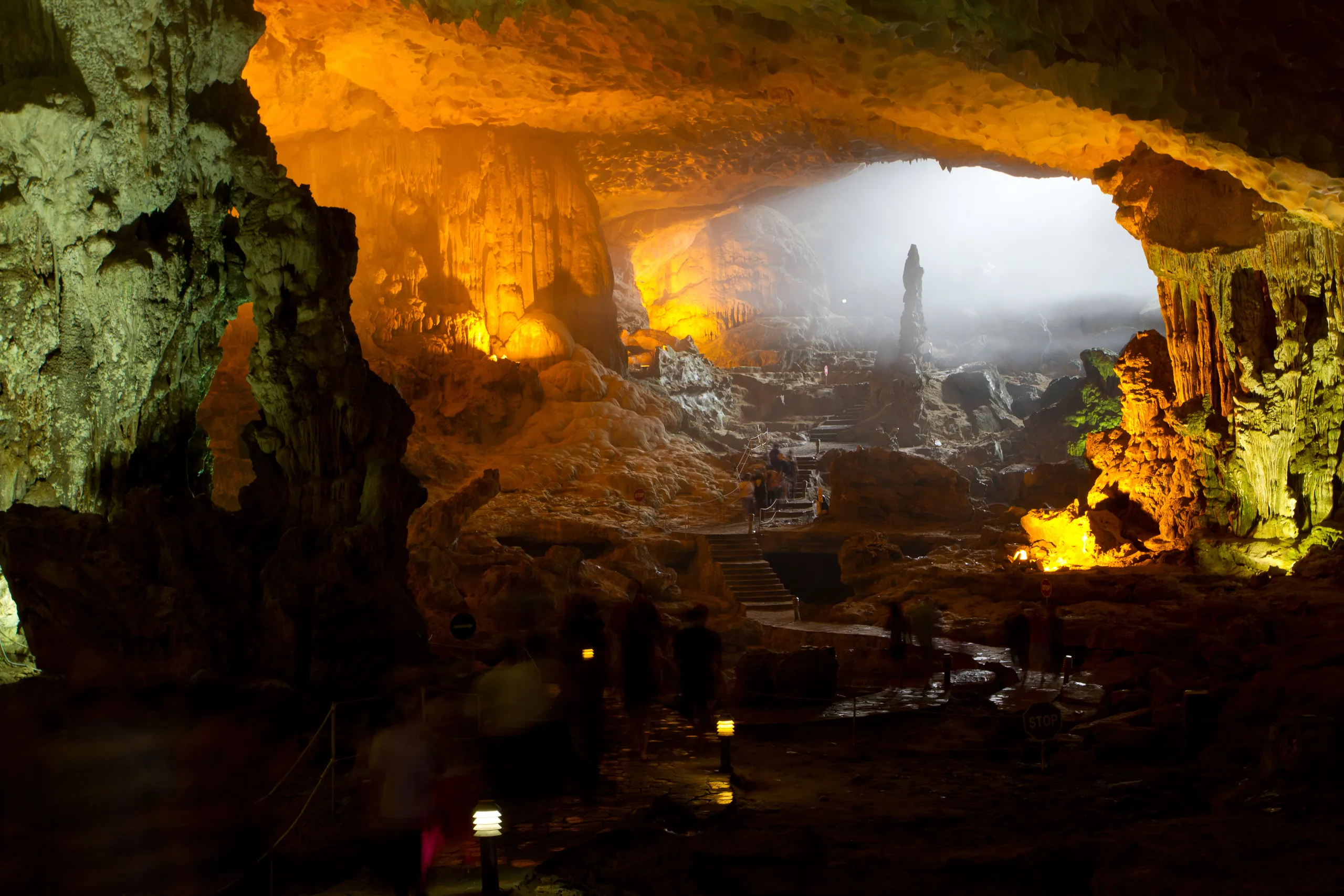 Interior of Sung Sot "Surprise" Cave, Bo Hòn Island, Ha Long Bay