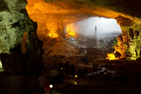 Interior of Sung Sot "Surprise" Cave, Bo Hòn Island, Ha Long Bay