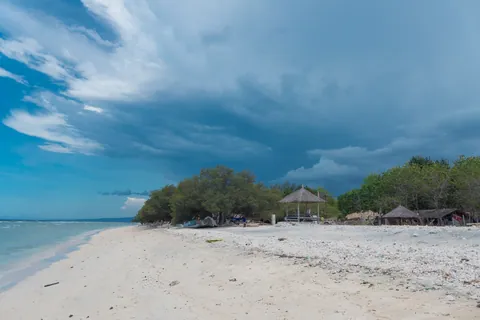 Storm arriving over Gili Trawangan