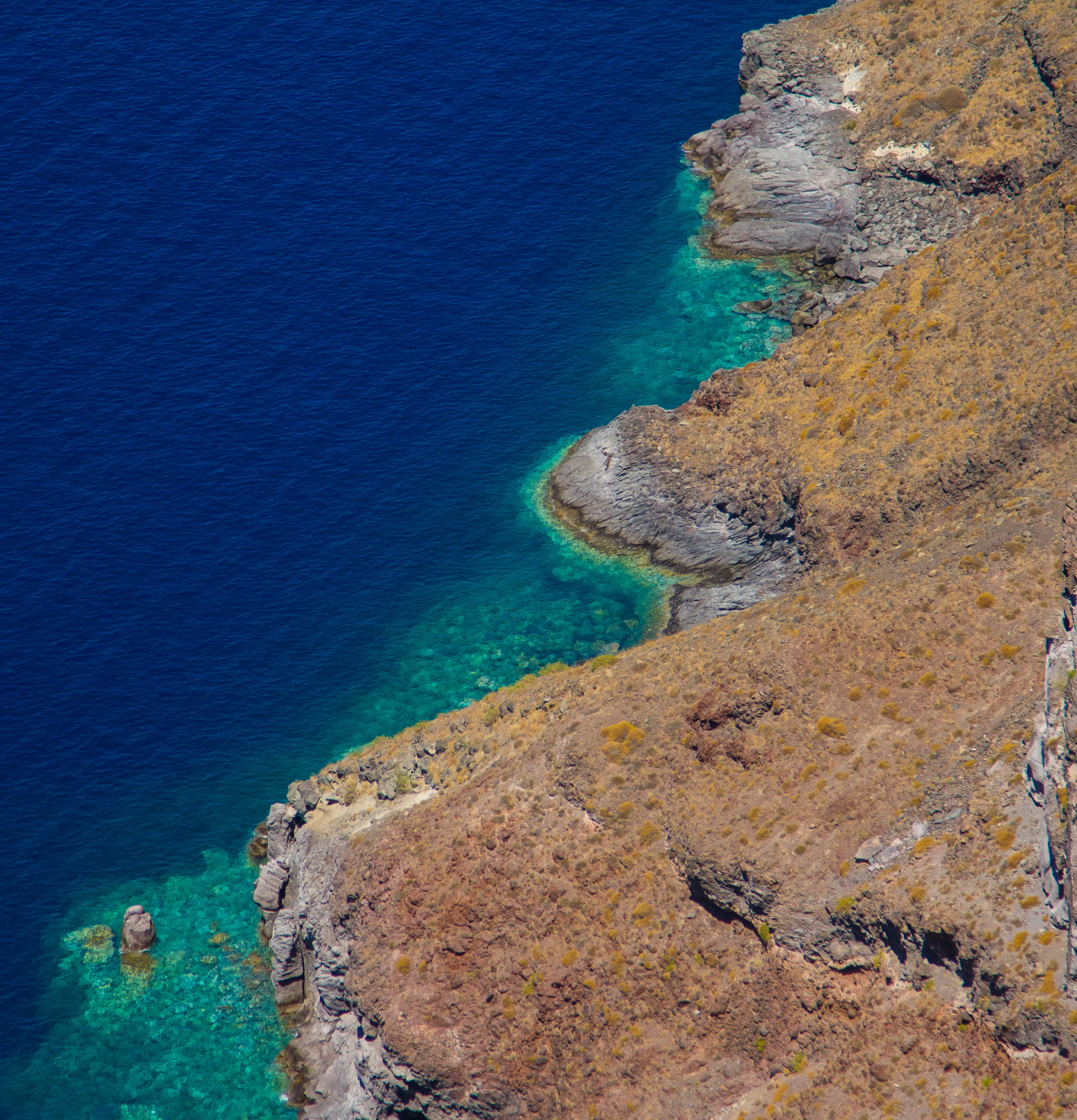 Santorini Caldera Coastline