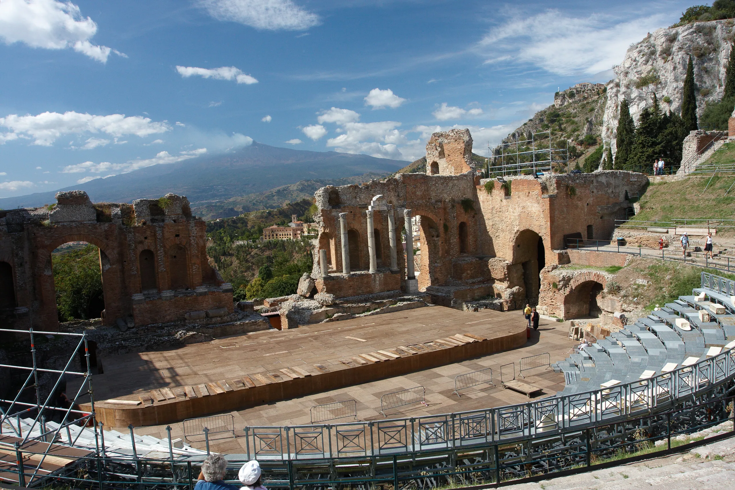 Greek Amphitheatre with Etna, Taormina, Sicily