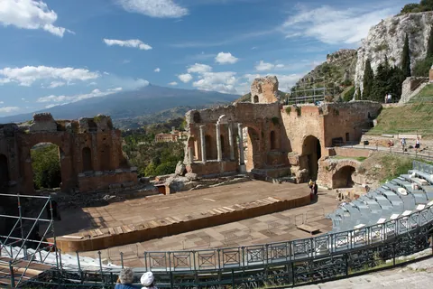 Greek Amphitheatre with Etna, Taormina, Sicily