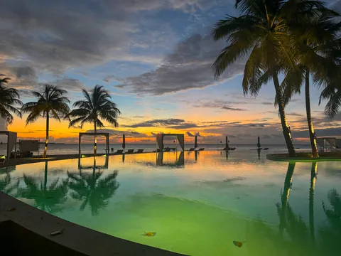 Main Pool Sunset @ Amilla Maldives