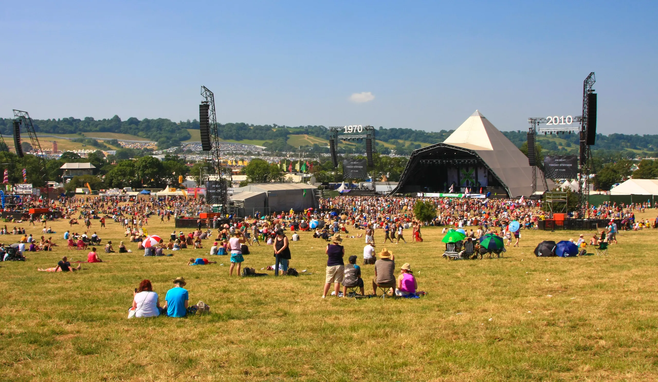 Pyramid Stage on a Sunny Morning