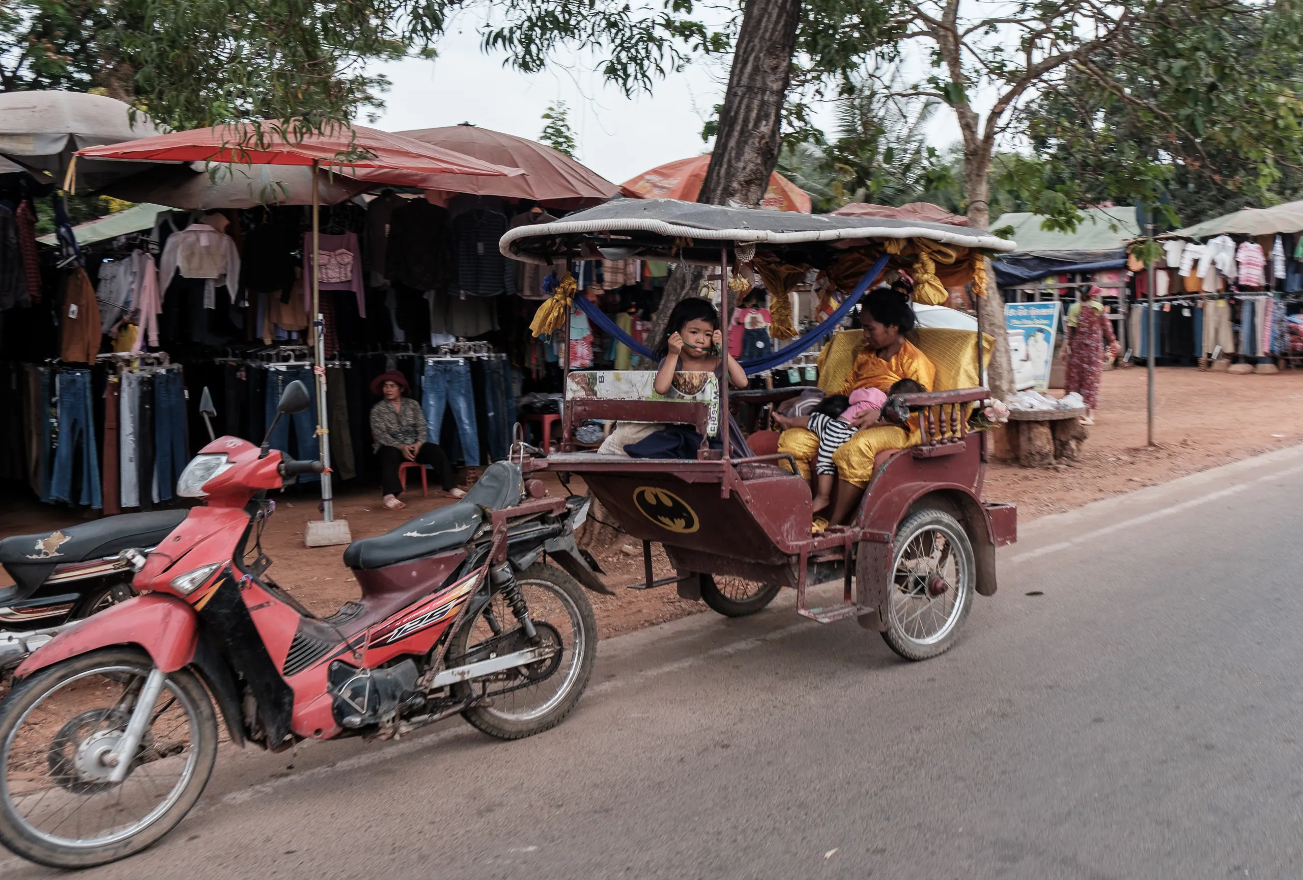 Local villagers outside Siem Reap