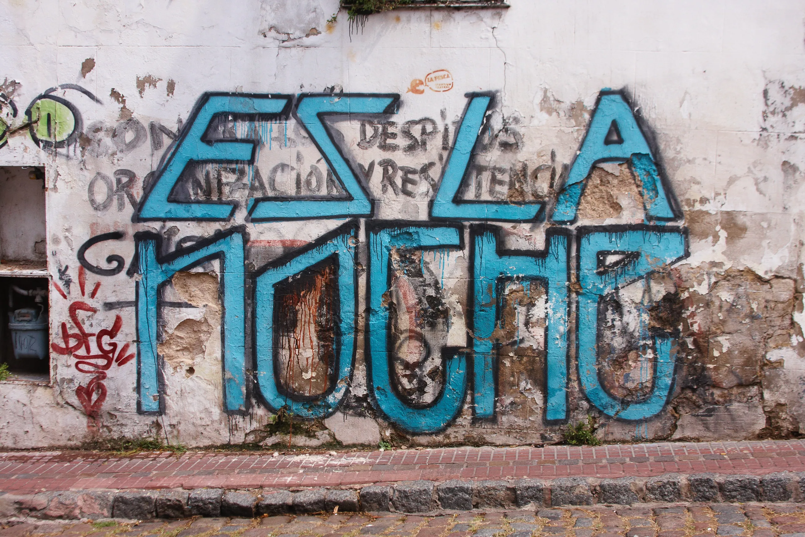 "ES LA NOCHE" - Street art in San Telmo, Buenos Aires
