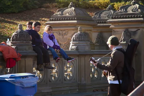 Busker at Bethesda Fountain