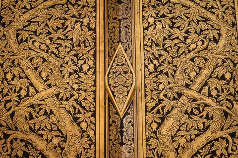 Door Detail, Bavorn Niwet Temple, Banglamphu, Bangkok