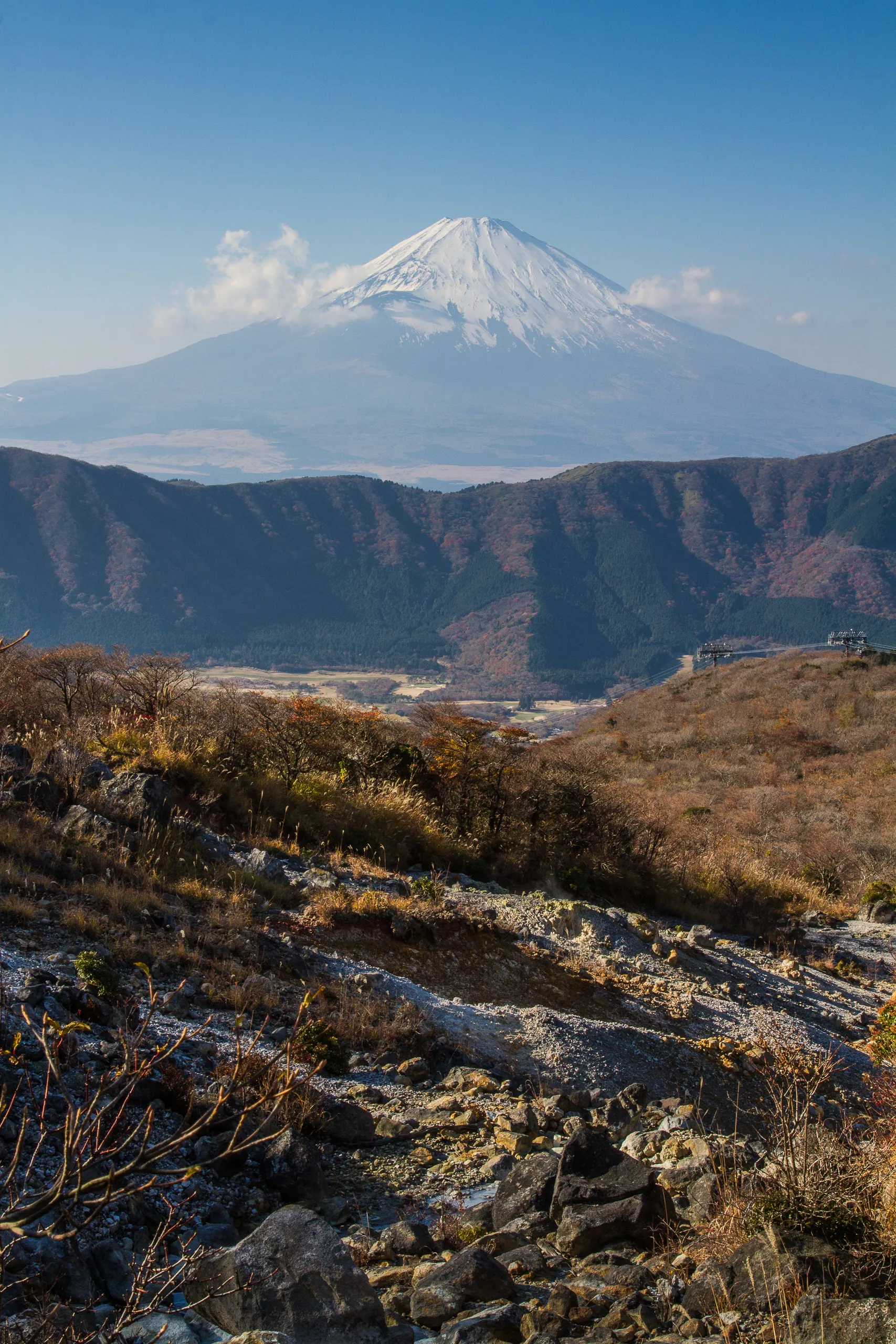 Mount Fuji from Owakaduni, Hakone