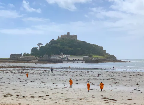 St Michael's Mount and Buddhist Monks