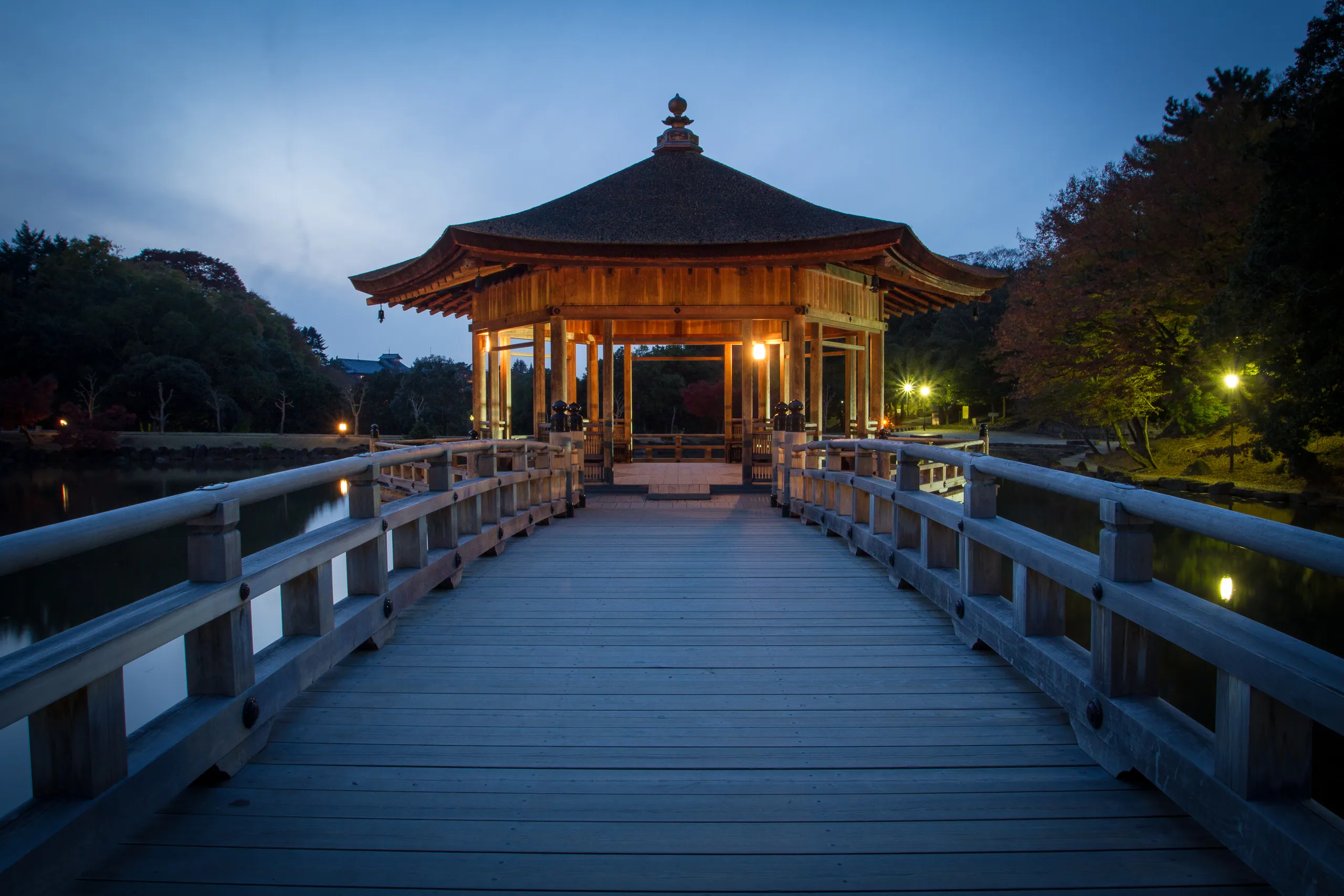 Ukimido Gazebo, Sagiike Pond, Nara Park