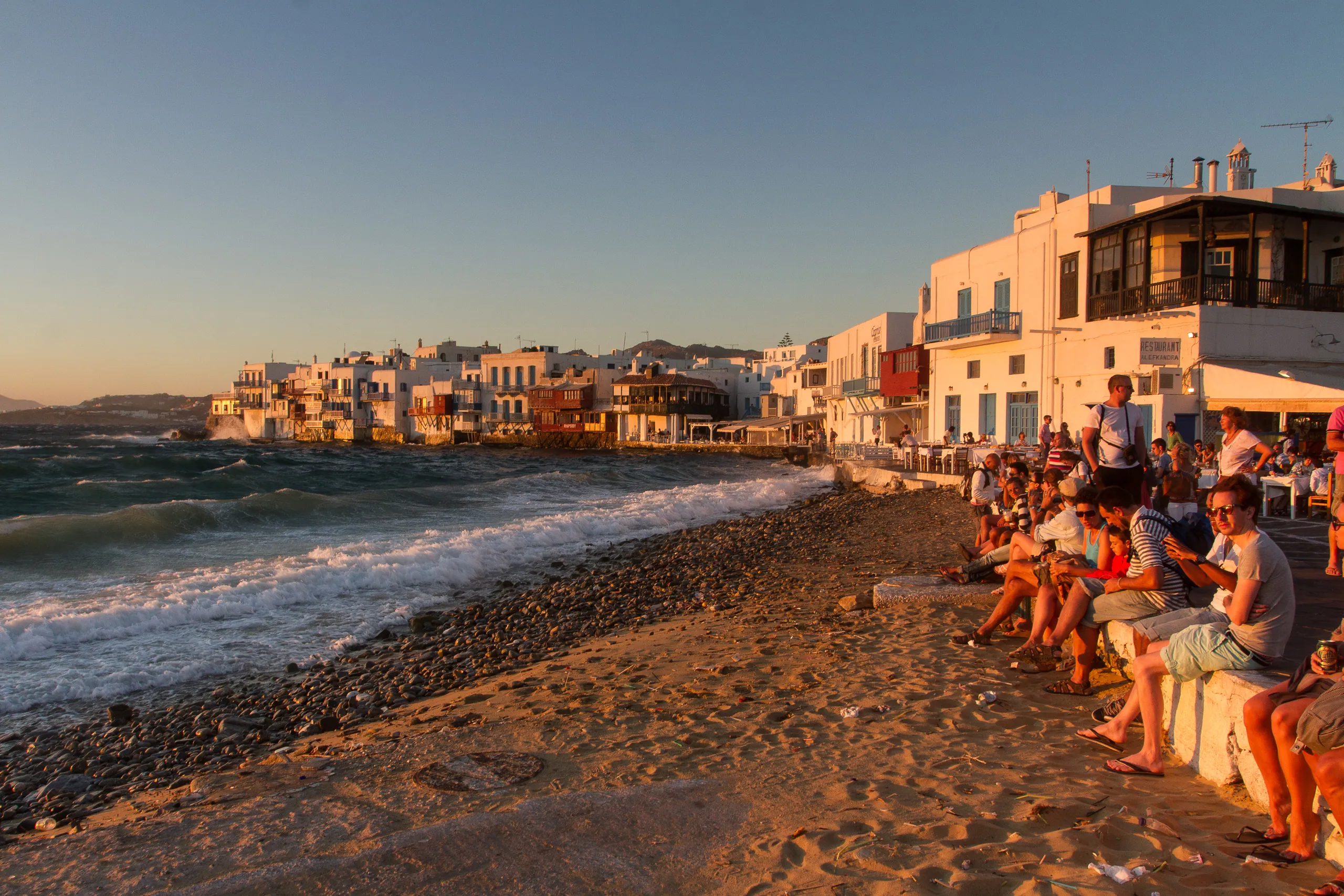 Sunset at Little Venice, Mykonos