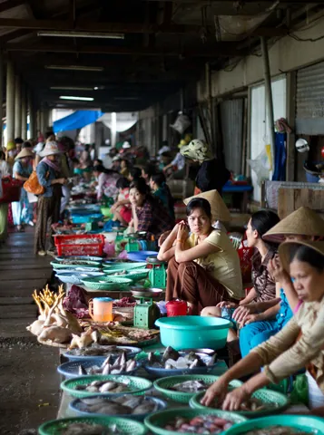 Pensive merchant, Hue Central Market