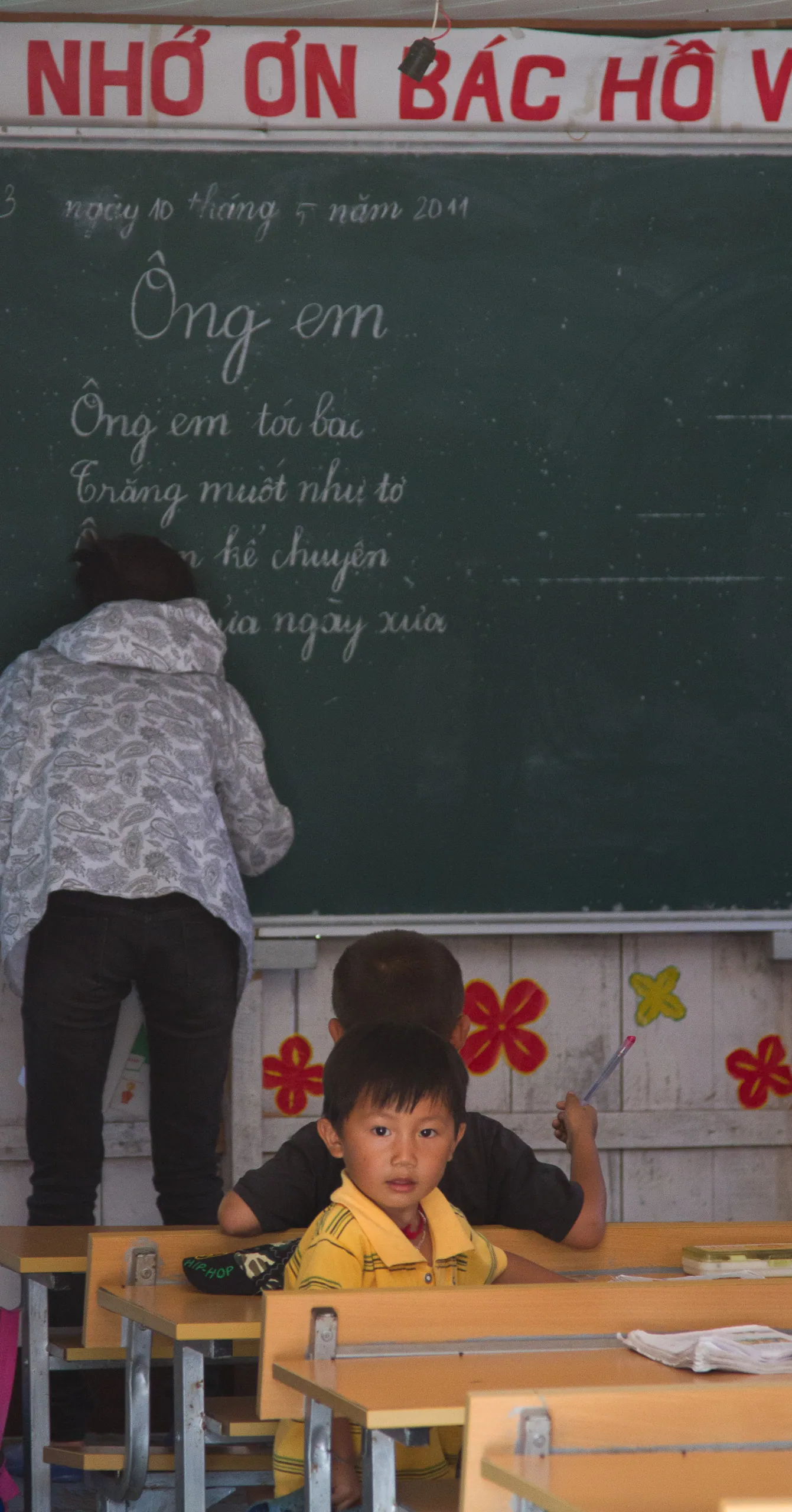 School in Vong Vieng floating fishing village, Ha Long Bay