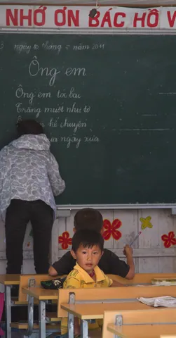 School in Vong Vieng floating fishing village, Ha Long Bay