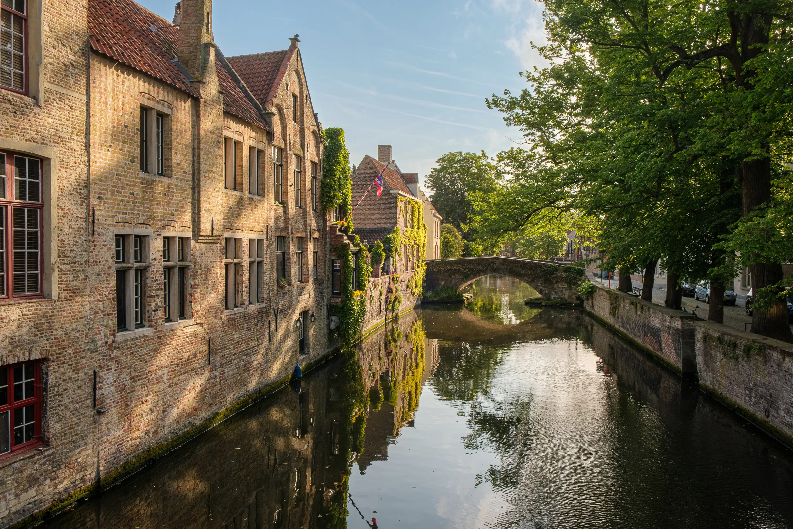 Main Canal of Bruges at Sunrise