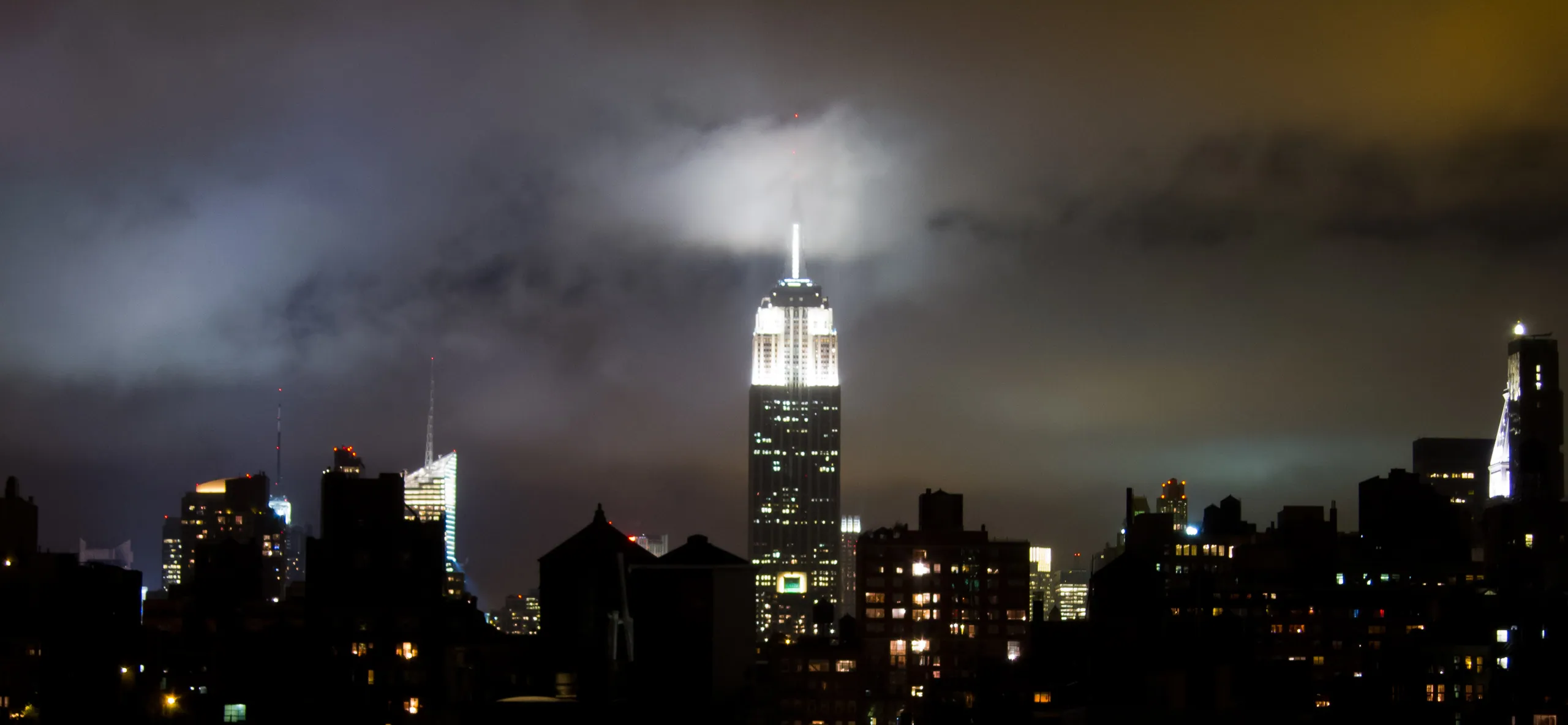Empire State Building by Night (Low Cloud)