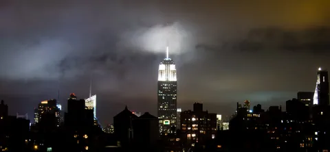 Empire State Building by Night (Low Cloud)