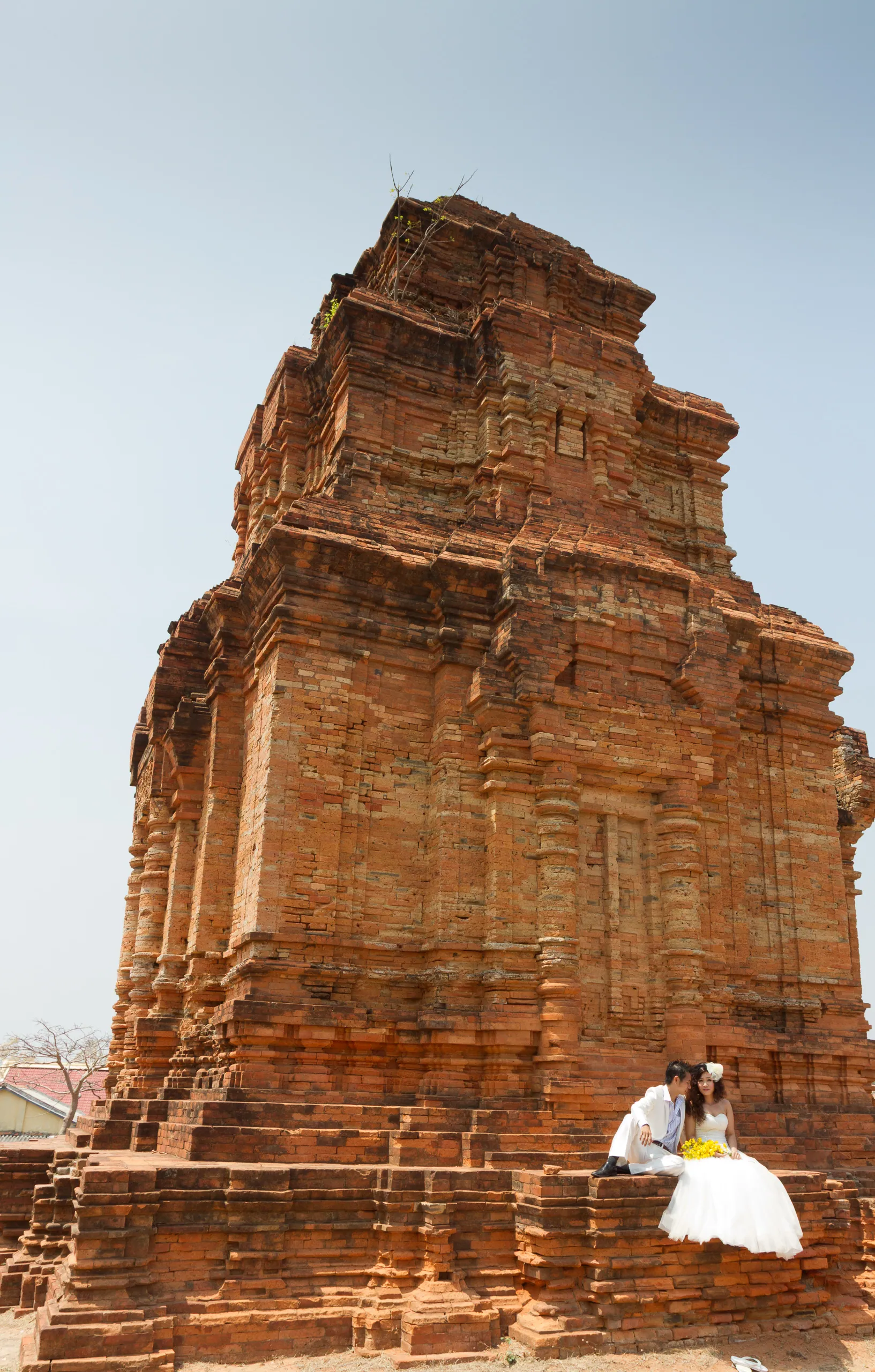 Bridal Couple at Cham Temples, Phan Thiet