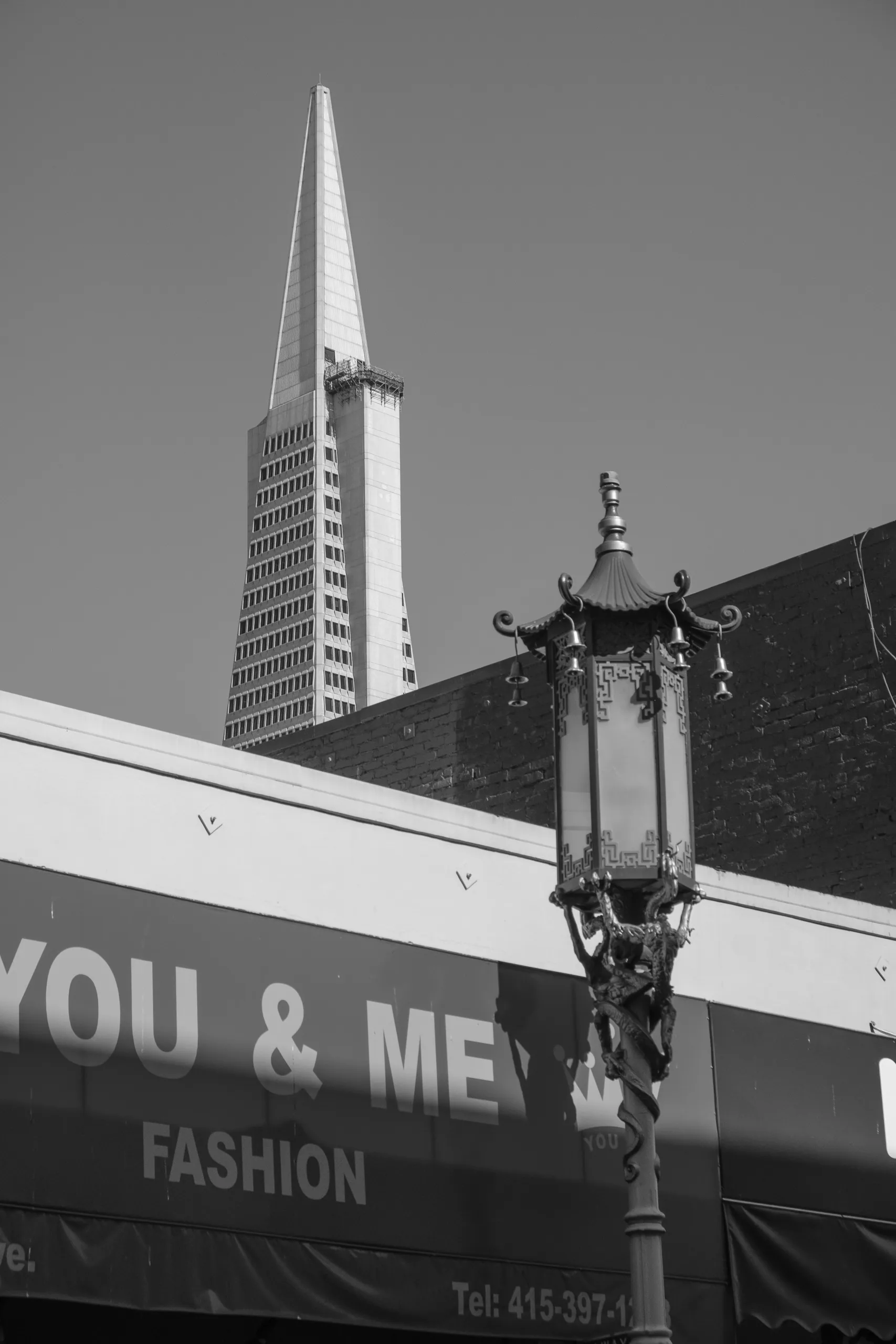 Transamerica Pyramid and Chinatown Lantern