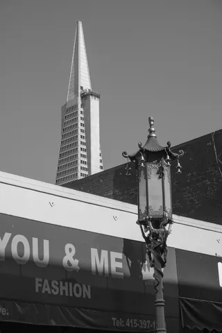 Transamerica Pyramid and Chinatown Lantern
