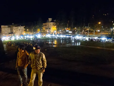 Market Square by night, Sapa