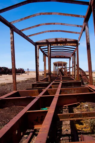 Shell of a boxcar, Uyuni