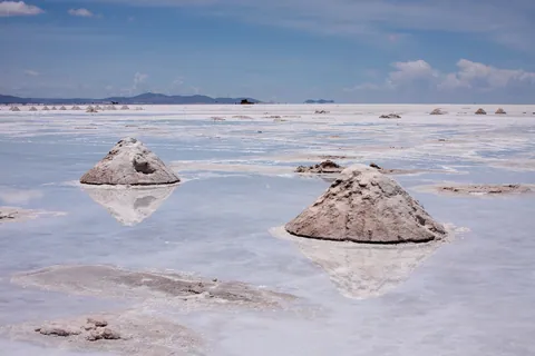 Salt Mounds on the Salar de Uyuni