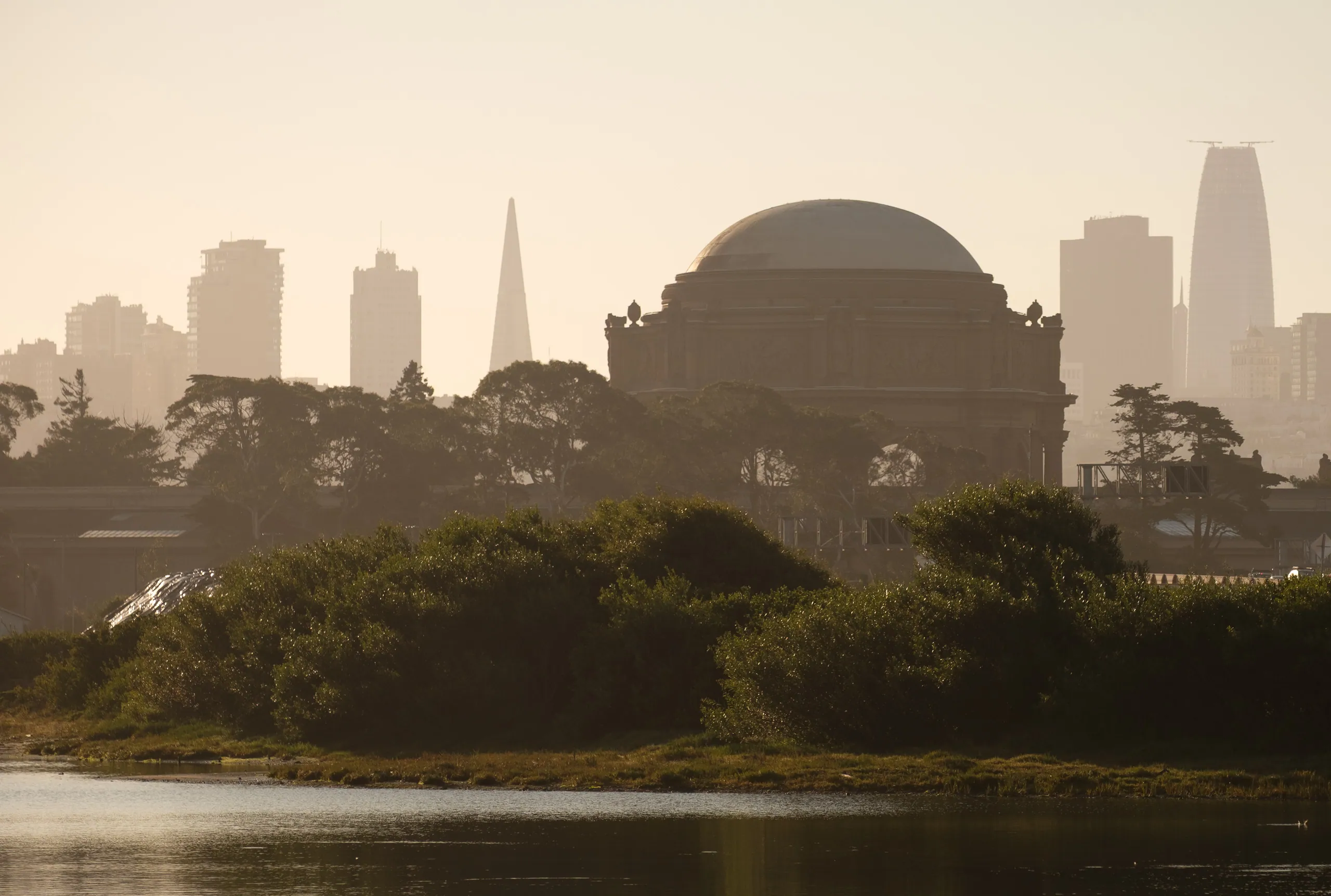 Palace of Fine Arts and Transamerica Tower