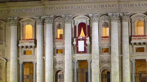 Pope Francis makes his first public appearance, Saint Peter's Square