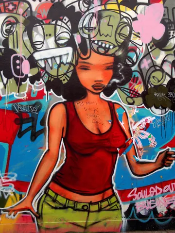 Brick Lane Alley Graf Woman