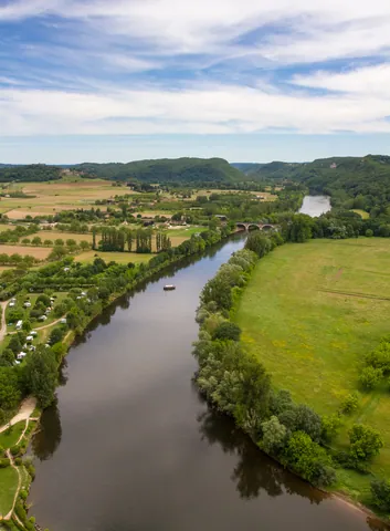 Looking down at the Dordogne from Chateau Beynac-et-Cazenac