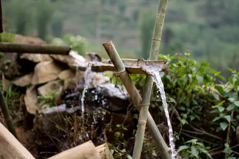Rudimentary irrigation, Cat Cat, Sapa