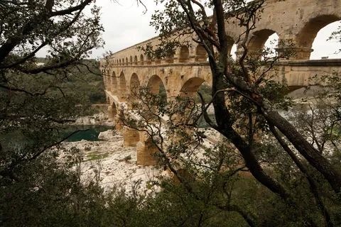 Pont du Gard through the Trees
