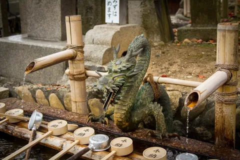 Dragon spigot, Nigatsudo Hall, Nara Park