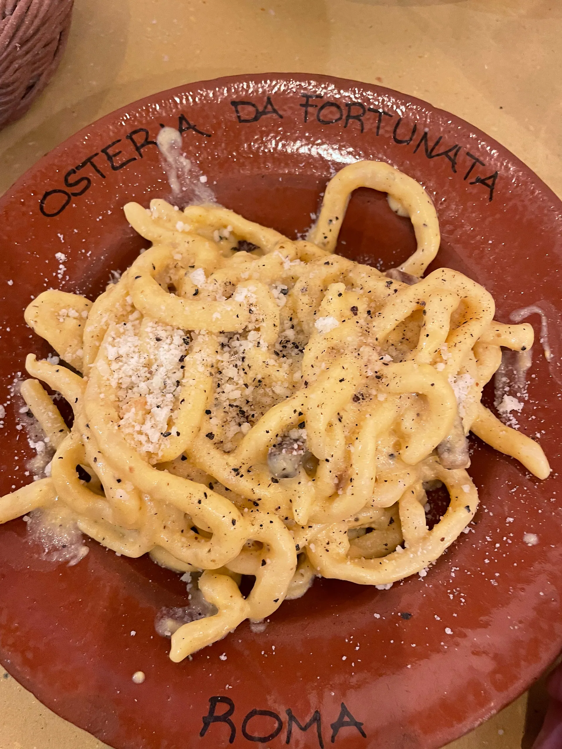 Carbonara at Osteria da Fortunata