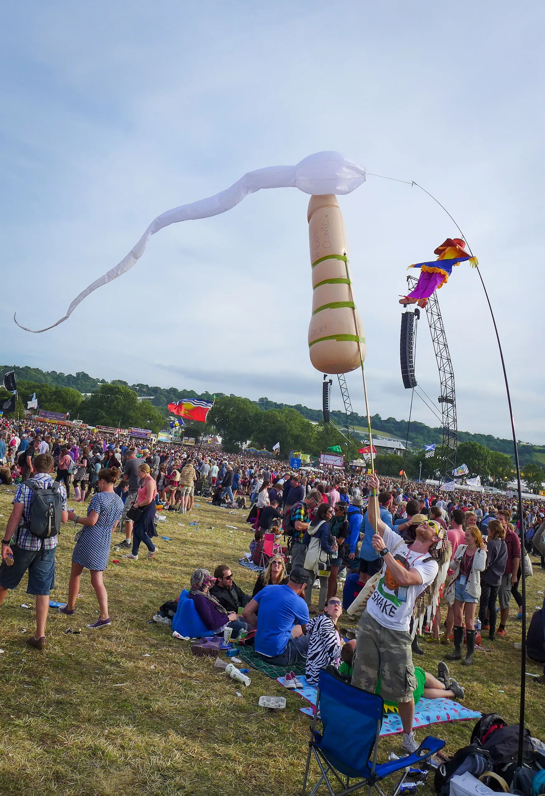 When two inflatable flags meet....