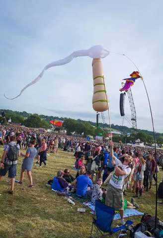 When two inflatable flags meet....
