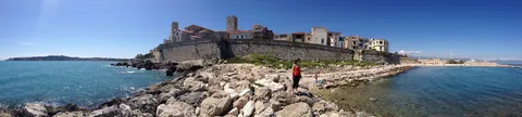 Panorama of Plage de la Gravette, Antibes