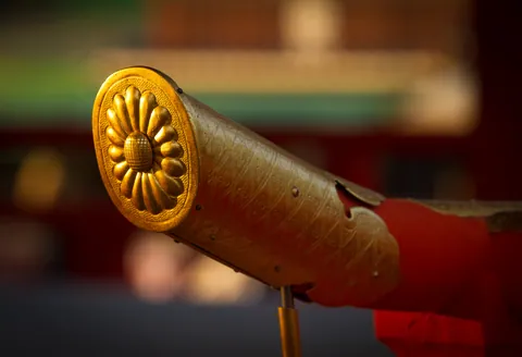 Golden railing detail, Fushimi Inari Shrine, Kyoto