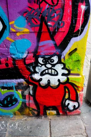 Ghent Street Art: Angry Santa