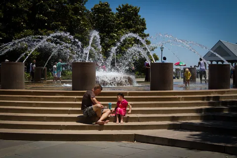 Chilling at the Fountain, Waterfront Park