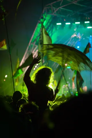 Umbrella Girl at the Rolling Stones