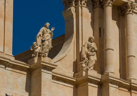 Detail of Duomo Statue, Noto