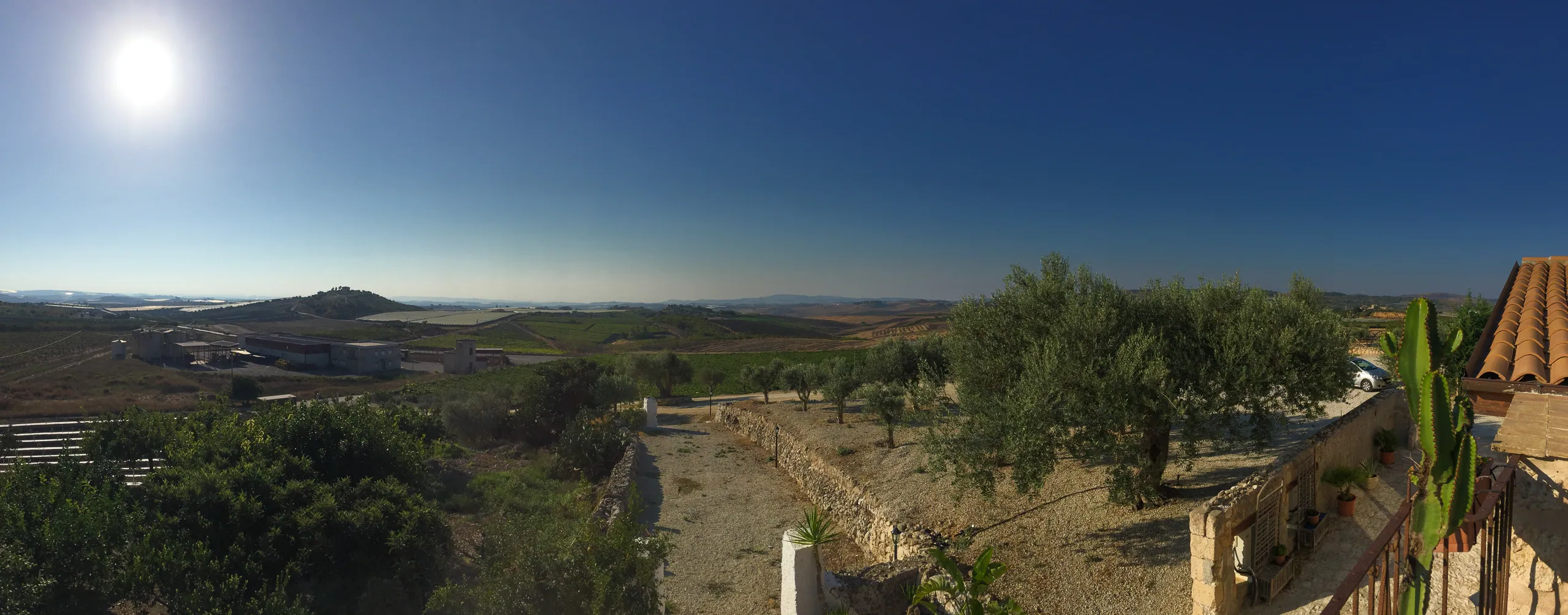 Panorama of Sicilian Countryside near Baglio San Nicola