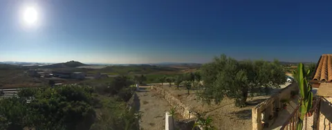 Panorama of Sicilian Countryside near Baglio San Nicola