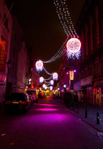 Christmas Decorations near Place St Katherine, Brussels