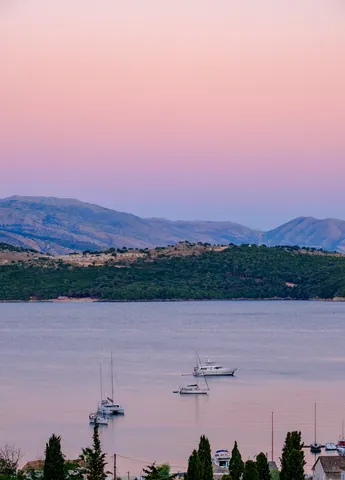 Sunset over Albania, from San Stefano